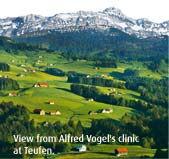 View from Alfred Vogel's clinic at Teufen