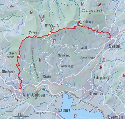 Wanderkarte: Wildspitz-Wanderung