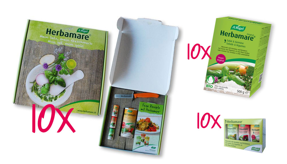 Herbamare Genusspaket, Herbamare 500 g Packung, herbamare Ministreuerset
