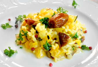 Dattel Safran Risotto