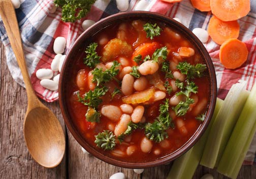 Griechische Bohnensuppe