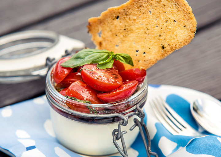  Pannacotta de Parmesan aux tomates