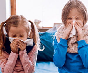 Erkältungssymptome bei Kindern.