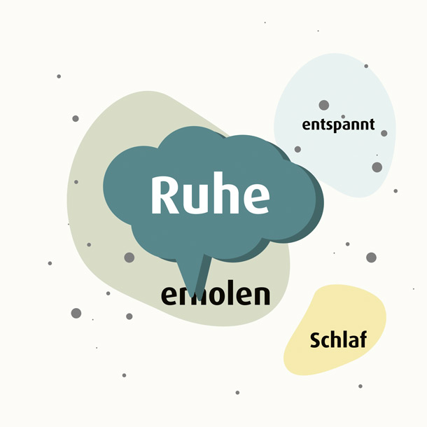 Gedankenwolke Ruhe, entspannt, erholen, Schlaf