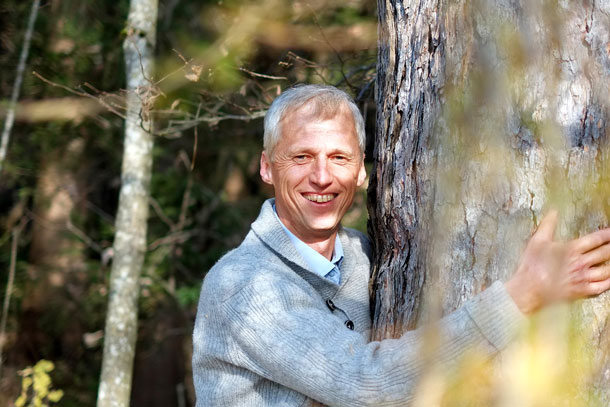 «Holz100-Häuser» ihr geistiger Vater, Erwin Thoma.