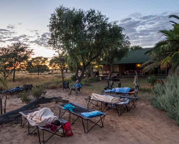 Nachtlager in der Kalahari