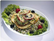 Fitness Sprossen in überbackener Gemüseplantage Fitness Sprossen in überbackener Gemüseplantage